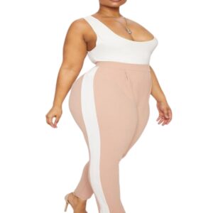 Nude Side Stripe Trousers