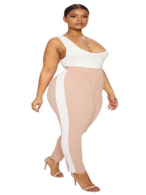 Nude Side Stripe Trousers