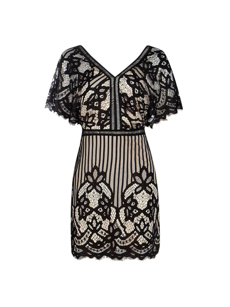 boutique lace dress black