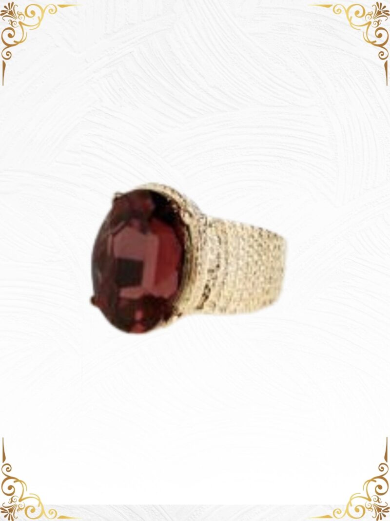 Gold Oval Ruby