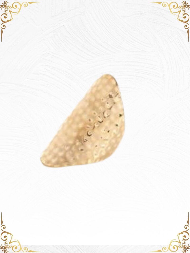 Gold Beaten Texture Oval