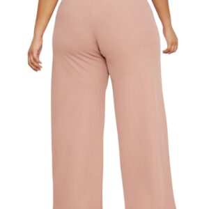 Dusty Pink Split Hem Straight Leg Trousers