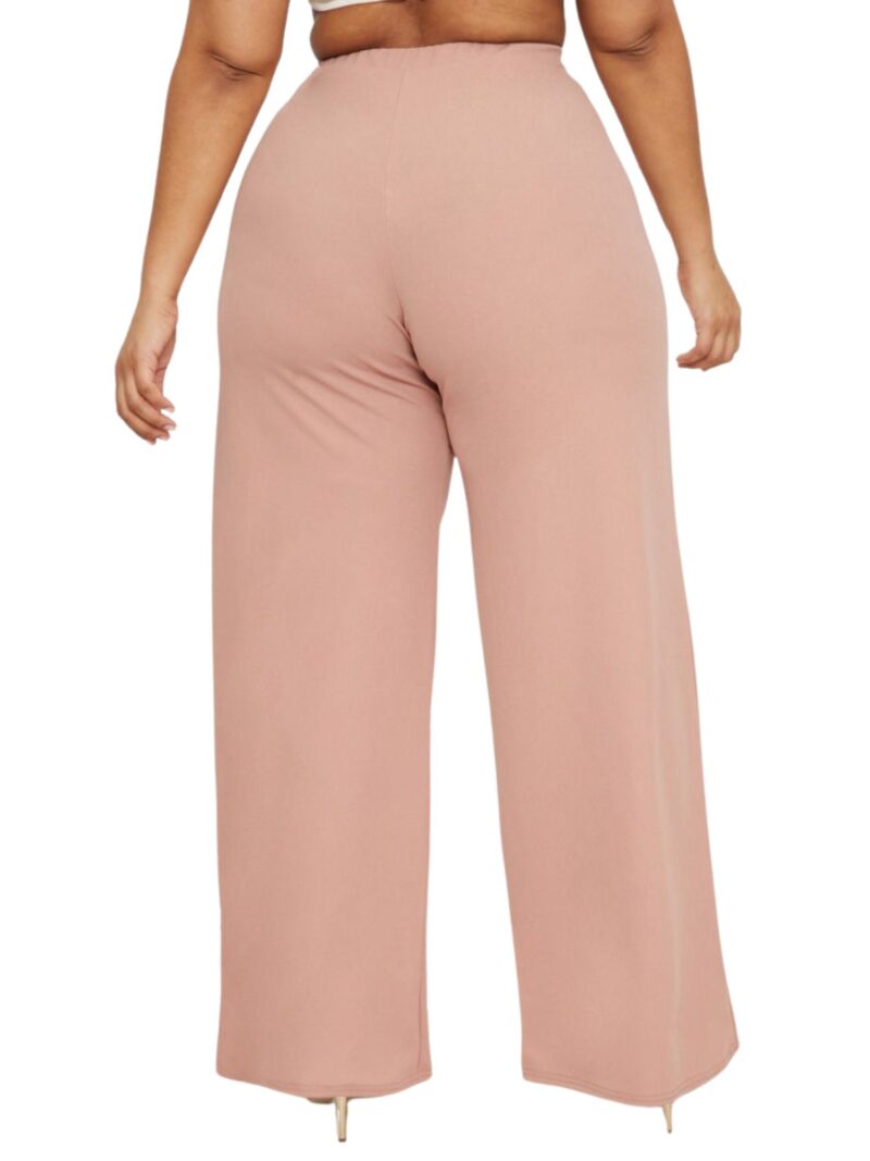 Dusty Pink Split Hem Straight Leg Trousers