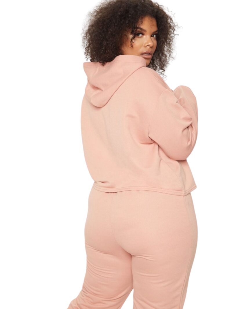 Dusty Coral Oversized Cropped Hoodie