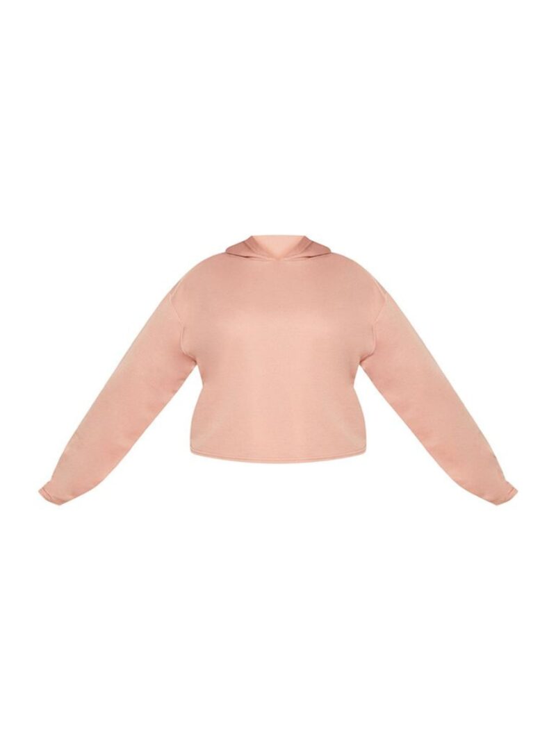 Dusty Coral Oversized Cropped Hoodie