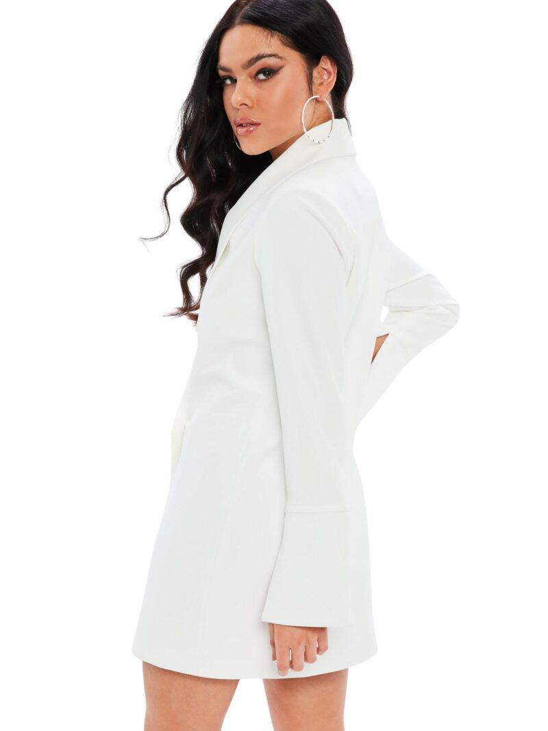 Madison Beer x Missguided black colar detail Blazer dress