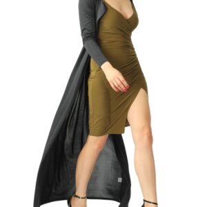 Slinky maxi duster jacket blck