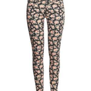 H&M floral jeans black/pitch