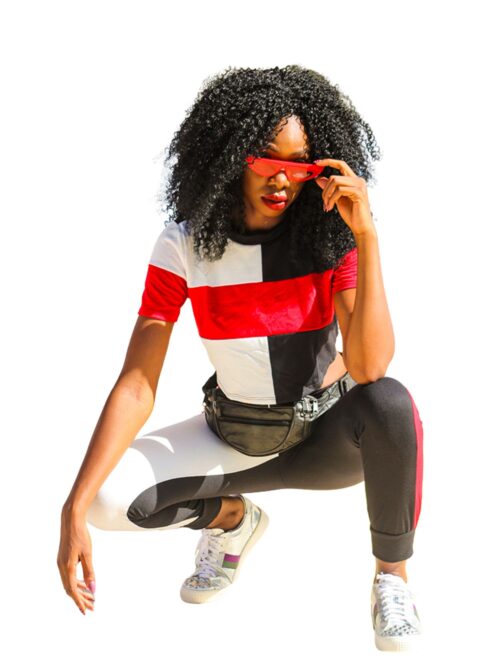 Red Flat Top Cat Eye Sunglasses