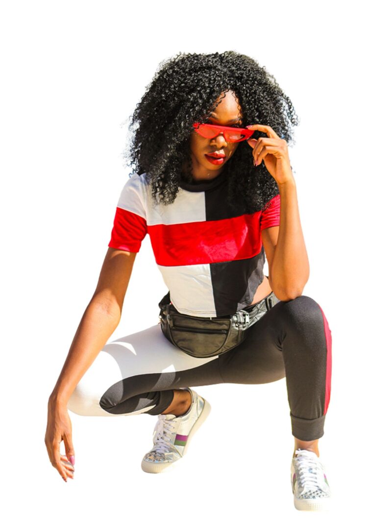 Red Flat Top Cat Eye Sunglasses