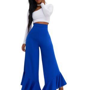 Shape Carmelia Cobalt Frill Hem Trousers