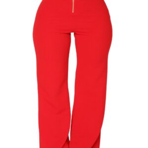 Sandra High Rise Pants Red