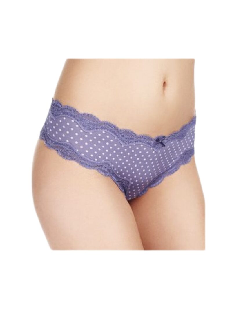 M&S purple Spotted Lace Trim Low Knickers