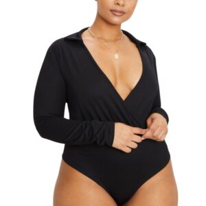 Black Collar Detail Bodysuit