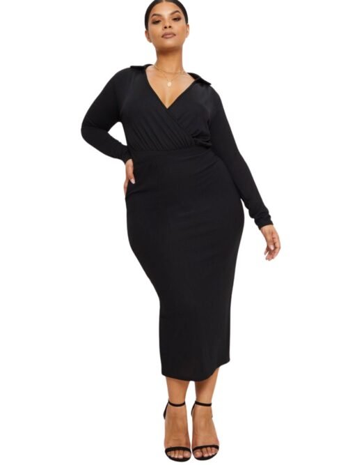 Black Collar Detail Bodysuit