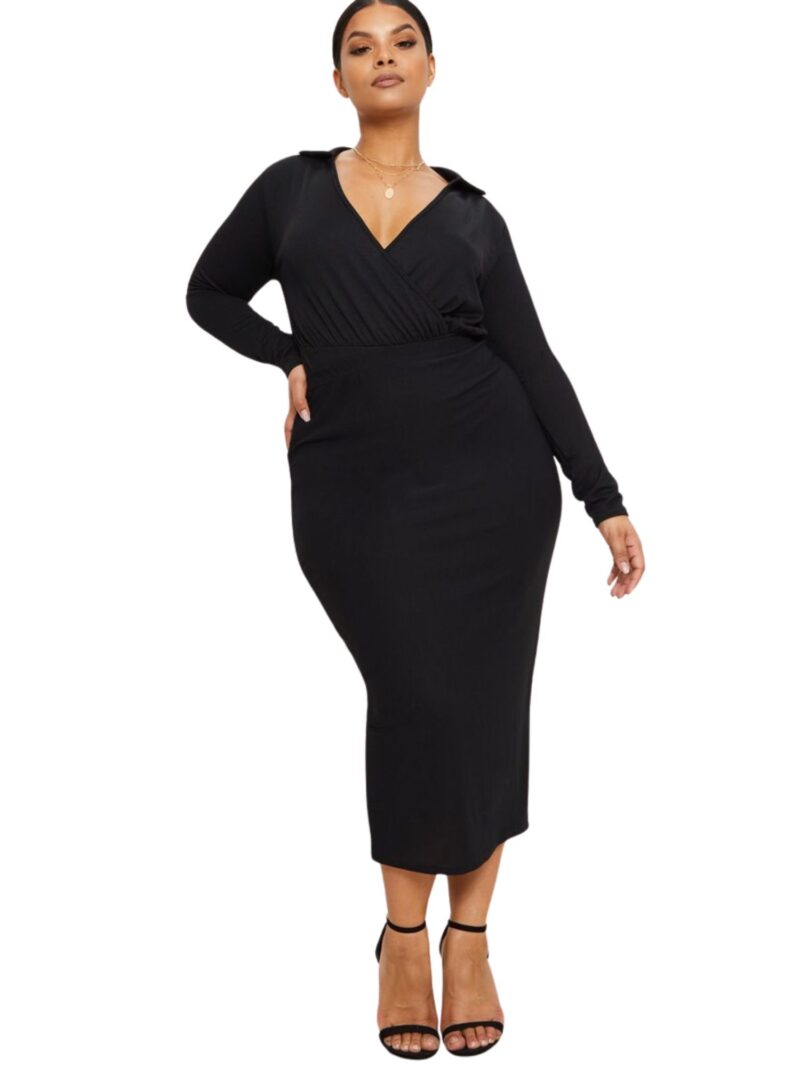 Black Collar Detail Bodysuit