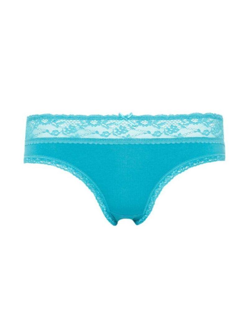 cotton Low rise bikini knickers turquoise