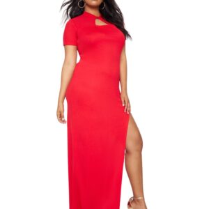 Plus Red Oriental Cut Out Detail