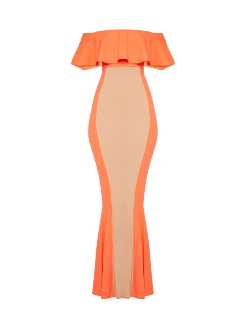 Bardot Panel Detail Contrast Fishtail