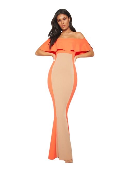 Bardot Panel Detail Contrast Fishtail