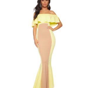 Bardot Panel Detail Contrast Fishtail