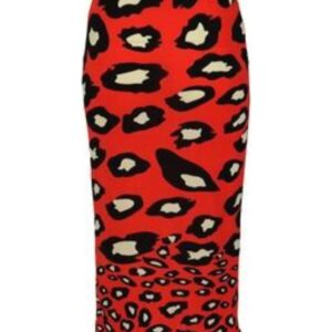 Glam animal midi red